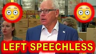 Tim Walz BLINDSIDED by QUESTION and Left SPEECHLESS Yesterday.....