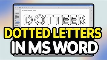 How to Make Dotted Letters in MS Word (Easy Tutorial!)