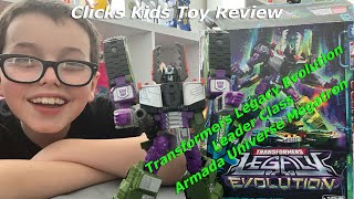 Transformers Legacy Evolution Leader Class Armada Universe Megatron | Clicks Kids Toy Reviews S01E01