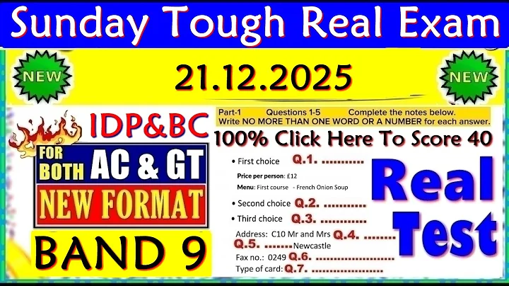 IELTS LISTENING PRACTICE TEST 2025 WITH ANSWERS | 21.12.2025