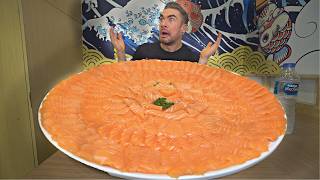 The IMPOSSIBLE 8LB SALMON SUSHI CHALLENGE THAT COSTS ฿5000 IF FAILED.. JOEL HANSEN