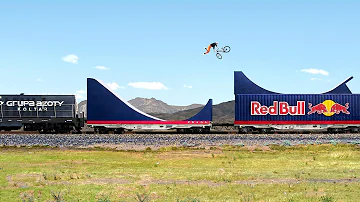 World First! Bike Flip On A Moving Train