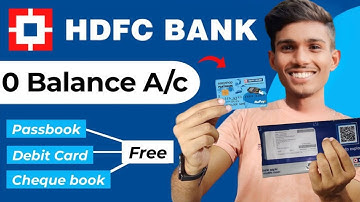 HDFC Bank Account Opening Online | HDFC Zero Balance Account Opening Online | HDFC Bank Account Open