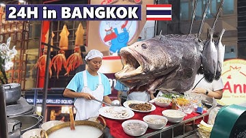 24 Hours in BANGKOK – Insane STREET FOOD! From Pad Thai to Roti & Octopus
