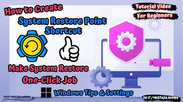 One Click System Restore: Make a Restore Point Shortcut on Windows 11 | Quick & Easy