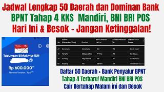 50 REGIONS AND BANKS ARE DOMINANT IN DISBURSEMENT OF BPNT PHASE 4 KKS MANDIRI KKS BRI KKS BNI TON...