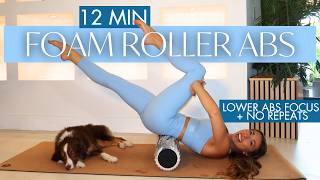 12 MIN FOAM ROLLER ABS WORKOUT - At Home Pilates | Lower Abs Focus