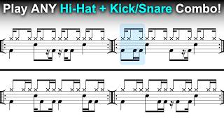 Ultimate Independence Workout – Play ANY Hi Hat   Kick/Snare Combo! 🥁 Play-Along Drum Set Exercises