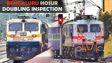 Inspection Train | Bengaluru - Hosur Doubling |  Belandur Road - Karmelaram. #trainvideos #railgadi