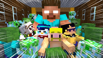 大量のゾンビ&帯電クリーパー軍団から生き残れ！【マイクラ】