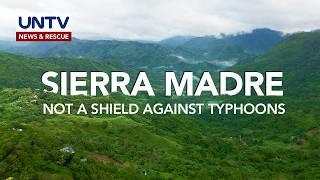 Why is the Sierra Madre Mountain Range not a barrier against typhoons according to experts