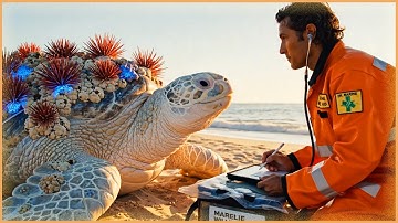 Giant White Sea Turtle Rescue 🐢🤍🌊 You’ll Cry When the Baby Turtles Finally Meet Their Mother Again!