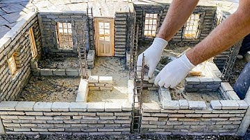 Man Builds AMAZING MINI HOUSE With Mini Bricks | Start To Finish by @MicroStructure-07