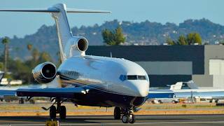 VAN NUYS AIRPORT PRIVATE JETS | Plane landing and takeoff video