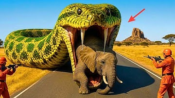 💔 Heroes Race to Save an Autistic Elephant from a MONSTROUS Python Attack! 🐘 🐍