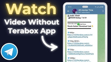 How To Watch Terabox Link Video In Telegram Without App