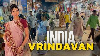 Travel VRINDAVAN INDIA 2024! Night Walking Tour in Downtown