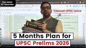 5 months plan for UPSC Prelims 2026 with Daily Targets