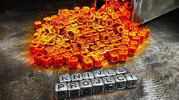 Turning Letter Beads into a Damascus Knife… The Result Is Unreal