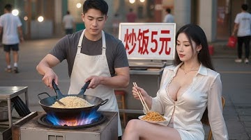 美女總裁只是嘗了一口路邊窮小子的五元炒飯，竟當場要以身相許！原來小夥竟是隱藏廚神，無數美女帶著萬億資產倒貼要獻身給他，走上人生巔峰！#短劇  #總裁灰姑娘 #窮小子逆襲#爆燃短劇KingDrama