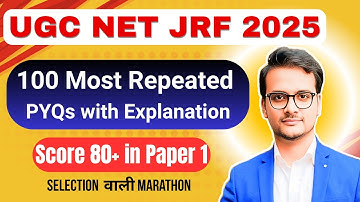 100 Most Repeated PYQs  | Score 80+ Marks in Paper 1 | UGC NET PYQs with Explanation| UGC NET MENTOR