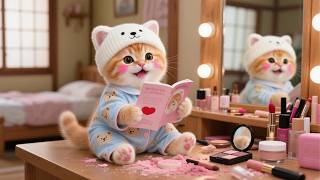 Anak Kucing Jahe Mencoba Make-up Ibu Kucing 💄, Menimbulkan Kekacauan Lucu 😹💕 | Video Kucing Lucu