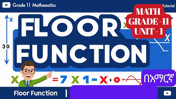 Grade 11 Math | Unit - 1 | Understanding the Floor Function #grade11 #maths #function