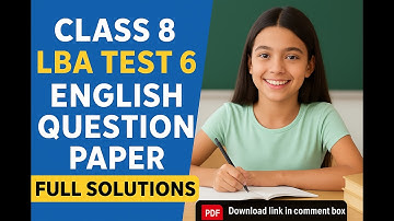 8th class LBA Test 6 Question Paper with Key Answer | Karnataka Class 8 LBA 6 | Class 8 English LBA