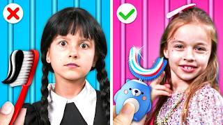 Wandinha vs Barbie na Cadeia 🚔 Truques Geniais para Pais e Mães