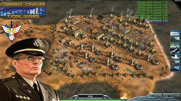 USA Laser - Command & Conquer Generals Zero Hour - 1 vs 7 HARD Gameplay