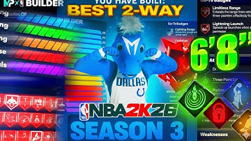 *SEASON 3* THE BEST 2-WAY POINT GUARD BUILD IN NBA 2K26…AN OVERPOWERED SHOOTER WITH CONTACT DUNK