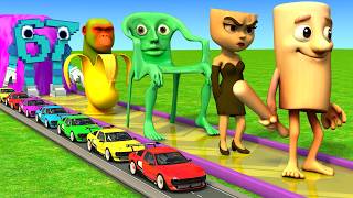 Long Slide Game With Cow Elephant Gorilla Hippopotamus Tiger 3d Animal Game Funny 3d Animals