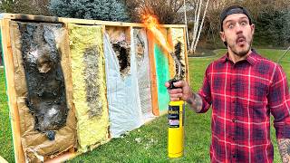 I Tested the Most FLAMMABLE Insulations!