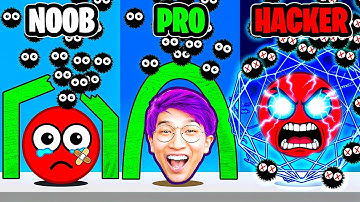 NOOB vs PRO vs HACKER In HIDE BALL!? (ALL LEVELS!)