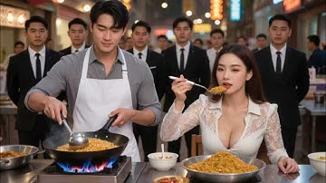 美女總裁吃了一口擺攤小夥的3元炒飯，竟一眼相中逼他閃婚，殊不知小夥竟是隱藏萬億首富，從此暗中幫助她逆襲，美女總裁淪陷要給他生娃！#短劇  #總裁灰姑娘 #窮小子逆襲#爆燃短劇KingDrama