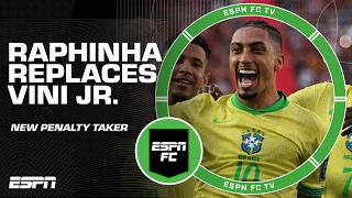 Raphinha replaces Vini Jr. as Brazil's penalty taker 👀 'I like that' - Jurgen Klinsmann | ESPN FC