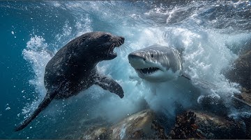 Great White Shark Attacks Baby Seal | Mother