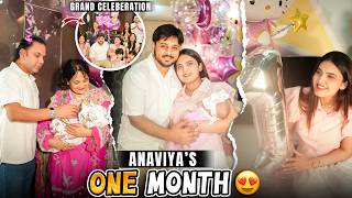 ANAVIYA’S FIRST MONTH BIRTHDAY CELEBRATION ♥️🥳 | Susral Walon Ki Surprise Entry 😍