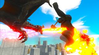 Volcano Dragon vs Godzilla kaiju robot animal revolt battle simulator