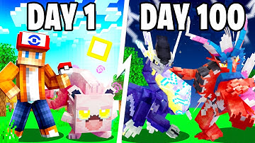 I Spent 100 DAYS as a PARADOX TRAINER in Pokémon Minecraft Vs My Rival! (Duos Cobblemon)