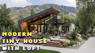 Modern Tiny House with Loft | Cozy Loft Bedroom & Space-Saving Ideas.