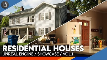 Residential Houses | Unreal Engine | FAB Modular Pack v1.5