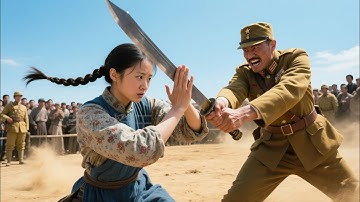 抗日電影！日軍武士嘲笑中國功夫，怎料村姑一招空手接白刃，直接把他嚇懵！ ⚔️ 抗日 MMA | Kung Fu