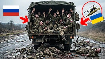 Ukrainian FPV Drone Strike into Russian Truck Convoy Carrying Soldiers!