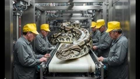 Inside the Python Leather Factory–Million-Dollar Products Are Made from Python Skin (Full Process)