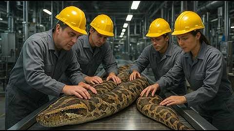 Inside the Python Leather Factory–Million-Dollar Products Are Made from Python Skin (Full Process)