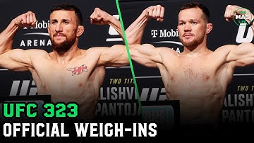 UFC 323: Merab Dvalishvili vs. Petr Yan Official Weigh-Ins