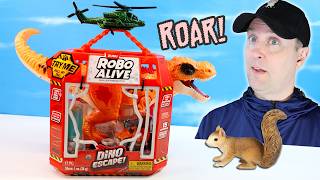 ROBO Alive Dino Escape Hunt and Capture the T Rex Helicopter Cage Review