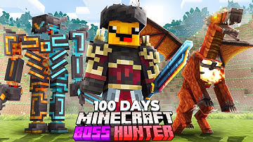 I Survived 100 Days as a BOSS HUNTER in Minecraft Hardcore!