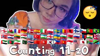 ASMR Counting from 11 to 20 in Different Languages - Phone Tapping and Soft Speaking for Sleep🌛